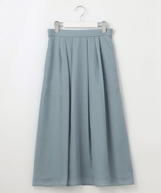 J.PRESS LADIES L 【洗える】ブライトスパンボイル スカート サックスブルー系