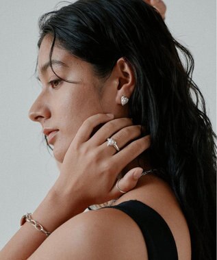 yoaa シルバー925 ハートピンクアコヤパールピアス シルバー925