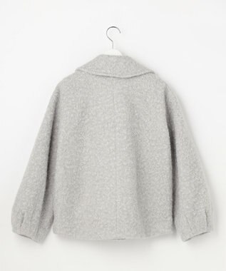 ANY SIS L 【2WAY】ブークレーシャギーラメ アウター ライトグレー