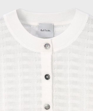 Paul Smith シアークルーネック カーディガン ホワイト