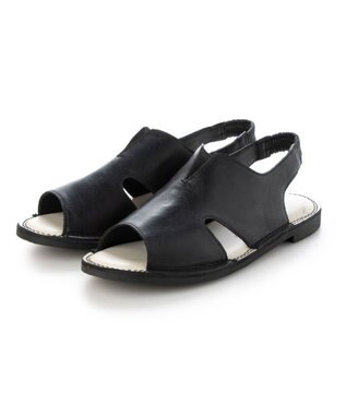 ing <ing>【サスティナブルシリーズ】サイドオープンサンダル ブラック