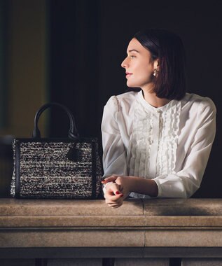 TOCCA CAMELOT TWEED BAG ツイードバッグ ブラック系