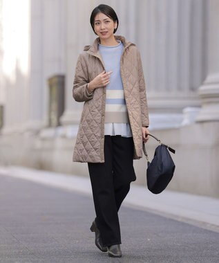 J.PRESS LADIES S 裏起毛ストレッチ デニム パンツ ブラック系