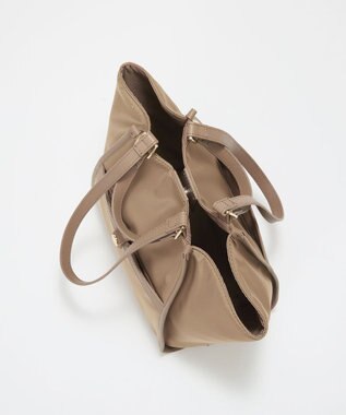 TOPKAPI 【TREASURE TOPKAPI】ナイロン 2way レザーハンドル ミニ トートバッグ グレージュ