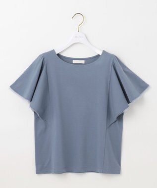 ANY SIS L 【接触冷感】360°好印象フリルスリーブ カットソー シーブルー