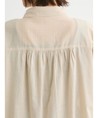 Green Parks インド綿 ボイルゆったりシャツ Light Beige