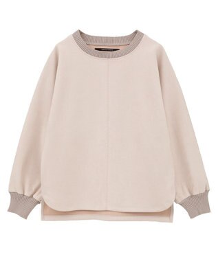 YECCA VECCA フェイクスエードデザインステッチプルオーバー Gray Beige