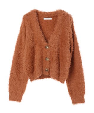 Green Parks ・Ｐｅｔｉｔ　Ｆｌｅｕｒ　シャギーニットカーディガン Orange