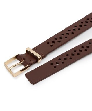 UNBILLION カカトゥ kakatoo / 牛革パンチングベルト ブラウン