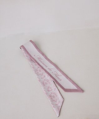 Maison de FLEUR フラワーフレーム柄スカーフ Pink