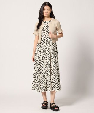 TOCCA HALF SLEEVE AJISAI  半袖カーディガン ベージュ系