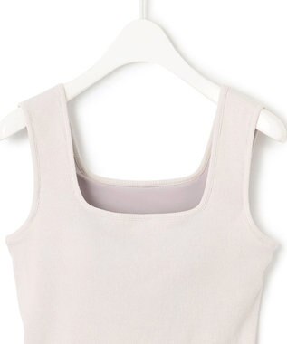 ICB 【洗える】【OUR WACOAL コラボ】カップイン スクエアネック タンクトップ トープ系