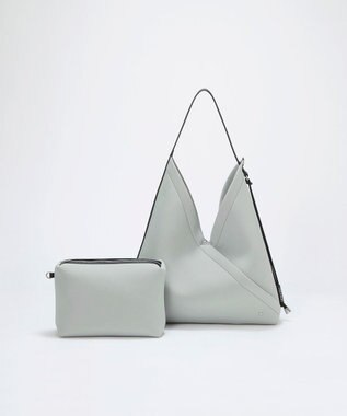 TOPKAPI 【TREASURE TOPKAPI】ネオプレン 2way ワンハンドル ショルダーバッグ ポーチ付き ライトグレー