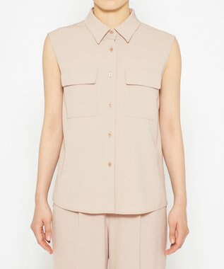 uncrave 【接触冷感・撥水・洗濯機洗い可】クールタッチツイル ブラウス（uncrave STANDARD) ピンクベージュ