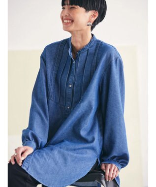 AMERICAN HOLIC デニムブザムバックボタンチュニック Indigo