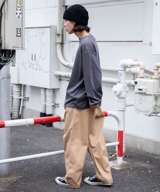 WEGO ピグメントクルーネックロンT スミクロ