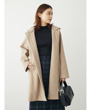 Green Parks ２ｗａｙフード取り外し比翼コート Beige