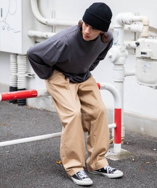 WEGO ピグメントクルーネックロンT スミクロ