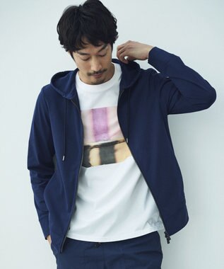 JOSEPH HOMME 新素材【水滴除去性/洗える/ストレッチ】 デューエイトタックジャージー   ジップアップパーカー ネイビー系