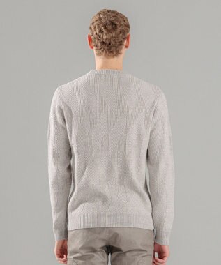 JOSEPH HOMME 新柄【洗える】シルクバルキー  クルーネックニット ベージュ系