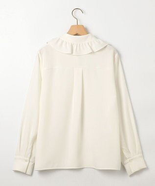 組曲 【WEB限定】ボウタイ付きフリルカラー ブラウス アイボリー系