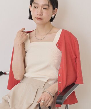 AMERICAN HOLIC 【抗菌防臭】スクエアベアタンクトップ Ivory