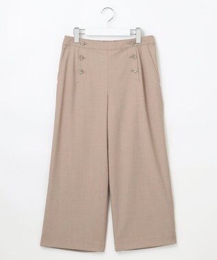 J.PRESS LADIES L 【洗える】T/Rウォッシャブルギャバ マリン パンツ ベージュ系