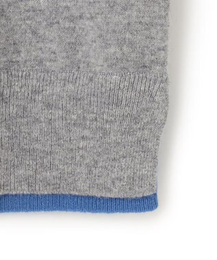 BEIGE， 【洗える】POMPE / ウールカシミヤタートルネックニット  L Gray×Sax