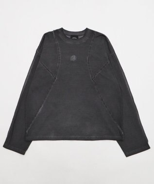 WEGO 【ユニセックス着用ITEM】MA55IVE　コールドダイスウィッチングロゴT（LS） スミクロ