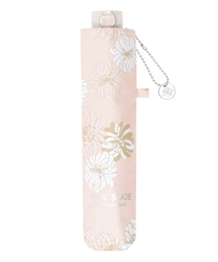 MOONBAT 【 遮光率100％/遮熱/UV/軽量】PAUL&JOE ACCESSOIRES(ポール&ジョー) 晴雨兼用日傘 クリザンテーム 総柄 花柄 折りたたみ傘 ピーチ