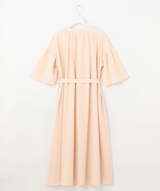 #Newans 【優木まおみさんコラボ】Vネックガウンワンピース ピンク系