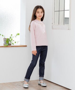 組曲 KIDS 【110-140㎝】トロンプルイユロン Tシャツ ピンク