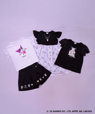 ANY KIDS 【any FAM ×サンリオキャラクターズ】裾刺繍 キュロット クロミ×ブラック