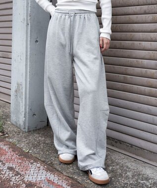 【ウエストゴム】カーブデザインスウェットパンツ