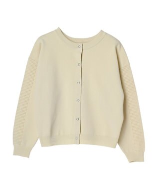 Green Parks ・ｆｕｒｒｙ　ｒａｔｅ　２ｗａｙかる~いニットカーデ Ivory