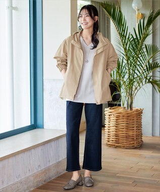 Tiaclasse L 撥水ドロストマウンテンパーカー ベージュ