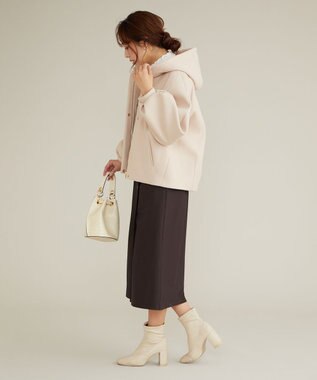 Feroux 【古畑星夏さん着用】パフスリーブフード アウター ベージュ系