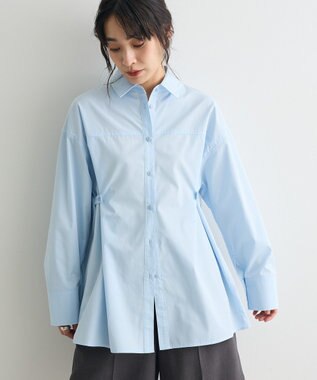 CRAFT STANDARD BOUTIQUE サイドベルトシャツ Sax