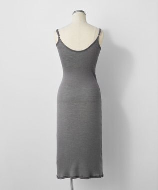 TOQUE 〈大草直子さんアドバイザー〉ロイヤルベビーアルパカ針抜きスムスインナーロングキャミソール グレー