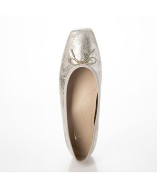 ing <ing>【WEB限定】スクエアトゥバレエシューズ シルバー