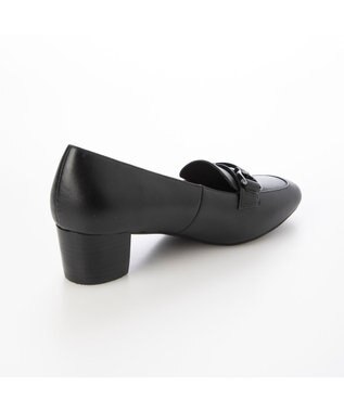 ing <ing>ビット付ヒールローファー ブラック