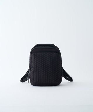 MIYABIYA LAQUOH【撥水加工】篭目エンボスボンディングリュック ブラック