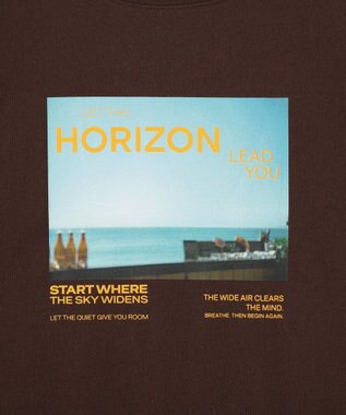 Green Parks ＳＥＴ２点フォトＴシャツ＋レーススカーフ Brown