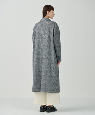 GRACE CONTINENTAL グレンチェックチェスターコート ブラック