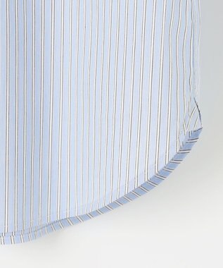 J.PRESS LADIES S 【洗える】BEZ C/Ny ドビーストライプ シャツカラー ブラウス サックスブルー系2