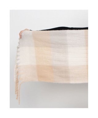 UNBILLION カシュネ cache nez / リサイクルポリブロックチェックストール ベージュ