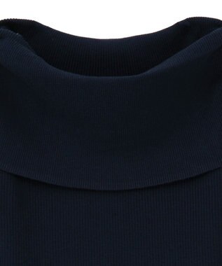 earth music&ecology リボンギャザーオフショルニットプルオーバー Navy