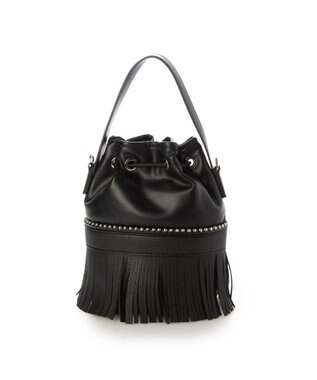 UNBILLION カシュカシュ cachecache / ボールチェーンポイントタッセルドロストショルダー ブラック