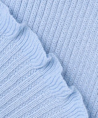 組曲 KIDS 【150-160㎝】フラワードット リブニット サックスブルー