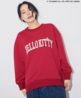 ANY 【ハローキティ×ANY】ロゴスウェット レッド